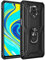 Coque pour Redmi Note 9 Pro/Redmi Note 9s Housse Antichoc avec Anneau Rotatif Aimant 360 Degrés Etui Magnétique Rigide Dure Armure Bague Support Renforcée (Redmi Note 9 Pro/Redmi Note 9s, Noir)