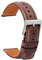 TStrap Leather Watch Straps 20mm - Soft Brown Smart Watch Straps for Men Women - Square Tail Quick Release Watch Band Replacement - Men’s Watch Bracelet Clasp Buckle - 18mm 20mm 22mm