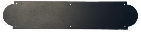 Door Kick Plate 34 x 6 Inches - 1/8 Aluminum Kickplate for Interior and Exterior Doors - Designed to Fit 36 inch Front or Back Door - Black Texture Powder Coating - Screw Mount