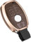 HIBEYO Coque de clé de Voiture adapté pour Mercedes Benz Classe A B C E S R G CLK CLA GLC AMG W245 A180 Intelligente Voiture Clé Cas de Couverture Protection Porte clés Alliage d'aluminium-Brun