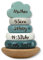 KIDSLINO Stapelturm Mint - personalisierbar I Geschenk zur Geburt & Taufe I Handmade Baby Holzspielzeug I Personalisierte Geschenke Baby I Label-Label I Stapelspiel mit Name & Geburtsdaten