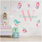 Wandsticker personalisiert Sticker Aquarell Tiere mit Name Wandtattoo für Kinderzimmer Babyzimmer Spielzimmer Mädchen Junge Y037 (Nr. 21 Meerjungfrauen, Mit Wunschname)