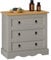 IDIMEX Kommode Tequila, Sideboard im Mexiko Stil, Massive Kiefer in grau/braun, Buffetschrank Geschirrschrank mit 3 Schubladen