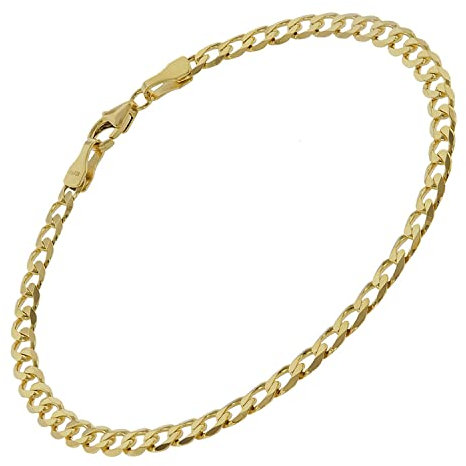 trendor Damen Panzer-Armband Gold 333 (8 Karat) 3,9 mm breit 75654-21 21 cm