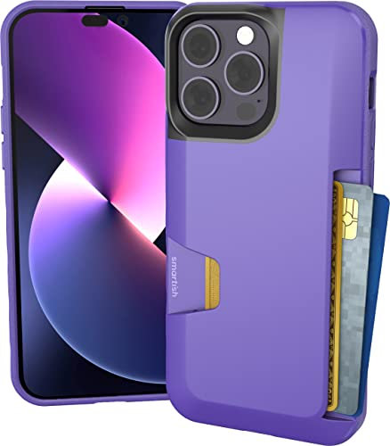 Smartish® Étui Portefeuille pour iPhone 14 Pro Max – Portefeuille Slayer Vol. 1 [Fin + Protecteur] Porte-Cartes de crédit – Étui pour Carte caché testé Contre Les Chutes Compatible avec Apple iPhone