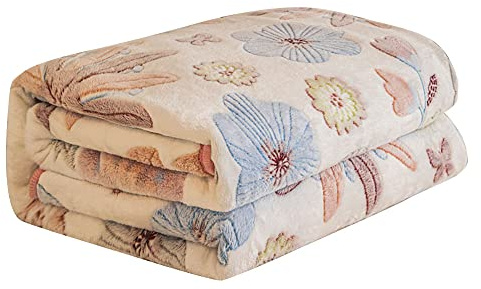 FANSU Kuscheldecke Flauschig Modern Blumen Flanell Große Fleecedecke, Extra Weiche Warm Wohndecke Microfaser Decke als Wohnzimmerdecke,Sofaüberwurf oder Bettüberwurf (150x200cm,Gänseblümchen)
