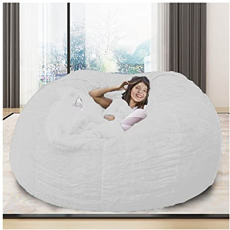 Sitzsack, Luxus, Flauschige Sitzsäcke, langlebig, bequemer Stuhl, Raumdekoration, Lounge-Sessel, Sitzsack, Wohnzimmer (kein Füllstoff)