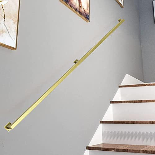 SXBHDM Corrimano in Ferro Battuto Oro per Scale Interne ed Esterne |Kit di Supporto per staffe per ringhiere per Scale per terrazzi, balconi, finestre, portici, corrimano, corrimano (Size : 120cm)