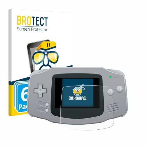 BROTECT 6 Stück Schutzfolie für Nintendo Gameboy Advance GBA Displayschutz Folie Made in Germany, Ultra-Klar