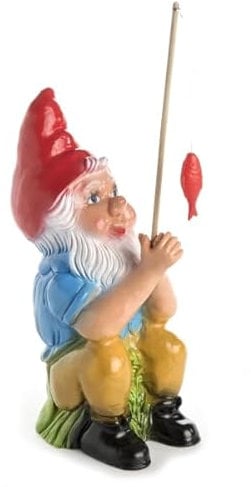Rakso Oskar Schneider GmbH & Co. KG Gartenzwerg Angler sitzend - 37cm mit Echtheitszertifikat