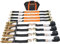 VEVOR Kit Cinghie a Cricchetto Ancoraggio, Carico max. 5048kg, Cinghie di Tensione 0,05x2,4 m con Cricchetto e Gancio Gialli per Motociclette, Biciclette, Traslochi Scatole in Rimorchio Portapacchi