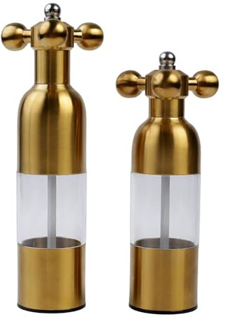Marsrut pepper-grinder-2pcs-100723 (2PCS) Salt and Pepper Grinder, Stainless Steel, Gold