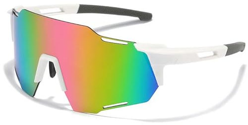 YQBFTC Sport Sonnenbrille Herren und Damen,Fahrradbrille,Schnelle Brille Sonnenbrille,Radbrille Radsportbrillen,Winddicht UV400 Schutzbrille für Outdooraktivitäten Wie Radfahren Laufen Klettern Ski(B)