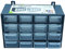 AC - Clasificador Modular de Pared - Fabricado en Plástico - 16 Compartimentos - Almacenamiento de Herramientas,Tornillos y Accesorios - 15 x 32 x 8 cm - Color Negro