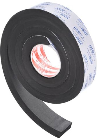 PATIKIL 2000 x 40 x 20mm Insulation Foam Tape, Self-Adhesive EVA Weather Stripping for Wrap Pipe Door Window Insulation Soundproof Anti Vibration Collision, Black