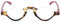 ABETOS Half Frame Reading Glasses Blue Light Blocking Computer Readers Men Women Fashion Small Retro Half Moon Lens Spring Hinge Lightweight Eyeglasses, Tortoiseshell&Red 1.5