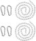 lohill 2 stücke Edelstahl Ketten mit 4 Kettenglied Karabiner, Stahlkette, Rundstahlkette, Metall Ketten, Hängesessel Kette, Gliederkette mit Karabiner (1 Meter)