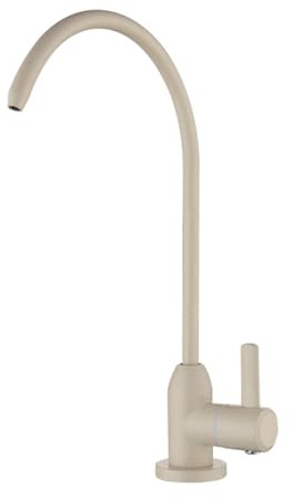 Rubinetto per Depuratore Acqua Cucina Monoforo Rubinetto Acqua Fredda Collo di Cigno Girevole 360°,Colore Della Farina D'avena
