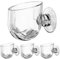 Lot de 4 Pots de Fleurs Transparents avec Ventouse pour Aquarium, Accessoires en Plastique pour décoration d'aquarium