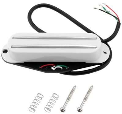 Create idea Micro Humbucker à Haut Rendement pour Guitare électrique 9 kOhms Compatible avec Fender Squier Strat Blanc