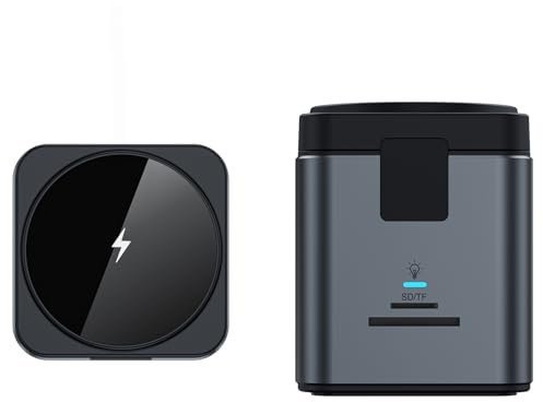 Docking Station 9 in 1 mit 4K HDMI 15W kabellose Ladestation 1000Mbps LAN 100W PD Ladeanschluss USB 3.0 SD TF Kartenleser Verstellbarer Ständer für Laptop