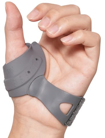 Willcom Férula Pulgar CMC, Órtesis para Rizartrosis - Soporte Estabilizador Articulación Base del Pulgar, Alivia Dolor Osteoartritis/Artritis/Tendinitis - Flexible Hombre y Mujer (Mano izquierda, M)