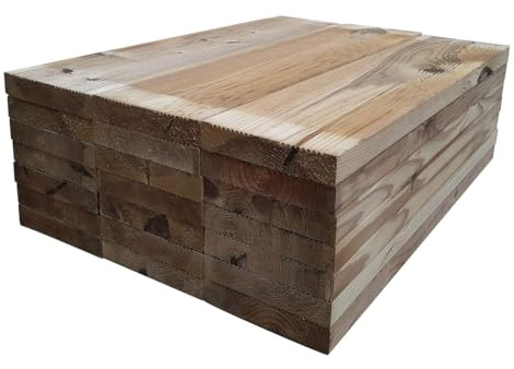 Lot de 21 lames de terrasse 60 cm (1,83 m²) 27 x 145 mm KDI striées lisses