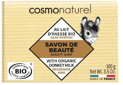 COSMO NATUREL Cosmo Naturel Savon au Lait d ânesse sans Parfum Bio 100g - Le savon de 100 g