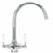 Reginox Elbe Chrome Traditional Twin Lever Kitchen Sink Mixer Tap