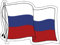 HSK Aufkleber Autoaufkleber Länderfahne wehend - Russia - Russland - 301345- Gr. ca. 80mm x 60mm