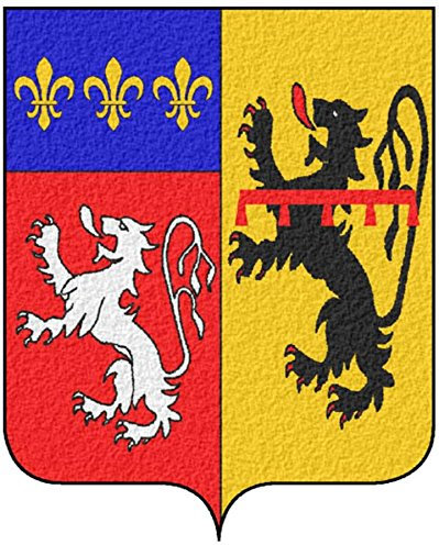 Akachafactory Selbstklebend Wandtattoo Vinyl Auto Sticker, armoirie Frankreich Wappen Rhone 69