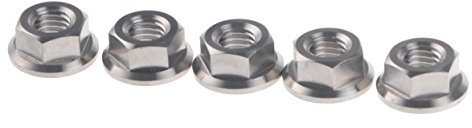 DIN6923 Titan M8 Steigung 1,25 mm TC4 Sechskant-Flanschmutter 5 Stück (normales Titan)