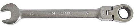 Veto Ratschenschlüssel Gabelschlüssel Ringschlüssel mit Gelenk SW 17 mm, Stahl geschmiedet, 1 Stück, 10769