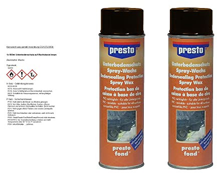 PRESTO 2x 500ml Unterbodenschutz auf Wachsbasis braun