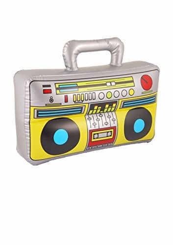 INFLATABLE BOOM BOX 44 cm x 38 cm Blow Up Speaker Kids Inflate Toy Stereo Stag Hen Party Decor by Lizzy®