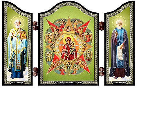 NKlaus 1444 GM vom unverbrennbaren Dornbusch christliche Ikone Neopalimaja Kupina