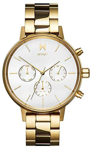 MVMT Analog Quarzuhr für Damen mit Gelbgoldfarbenes Edelstahlarmband - D-FC01-G