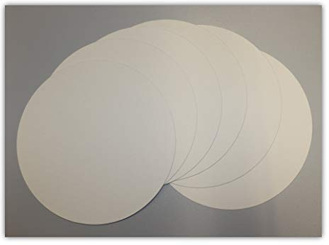 LYSCO 50 Stück Tortenuntersetzer, Pappe rund Ø 26cm weiß mit glattem Rand Tortenplatten kompostierbar