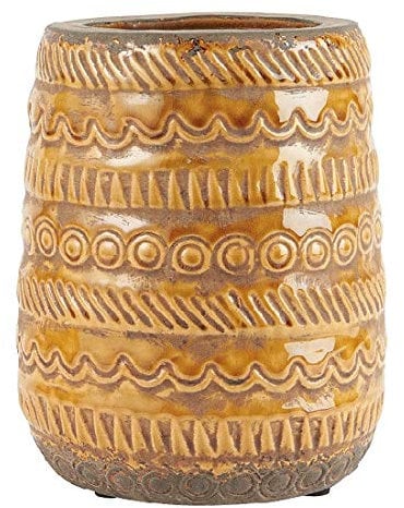 IB Laursen Vase Gemustert Mustard