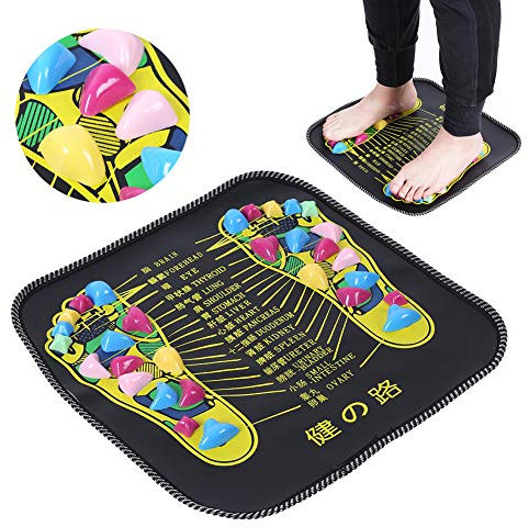 Tat De Massage Des Pieds, Tapis À Pied D'Acupression, Réflexologie Walk Stone Stone Road Massage Du Pied Le Noir Stimule La Circulation Sanguine Pour Le Soulagement De La Douleur