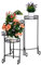 Relaxdays Blumentreppe Metall, 5-stufig, rund, innen & außen, Vintage Blumenständer, klappbar, HBT 65x125x23cm, schwarz