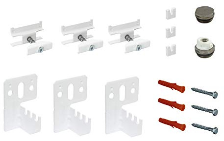 HK Fixation pour radiateur tubulaire radiateur, 2 fixations jusqu'à 6 fixations, entretoises au choix (Set 2)