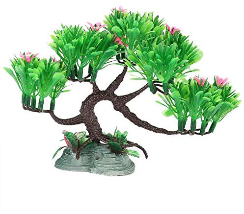 Zerodis Acuario Plantas de Agua Artificiales, Resina plástica Pecera Decoraciones de Plantas Vívidas Plantas de Agua de Helecho ultrarrealistas para pecera Decoración del Paisaje(Verde)