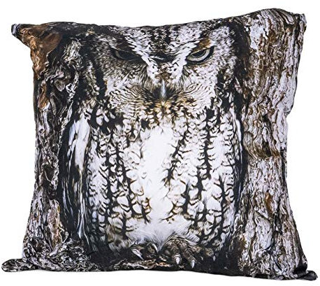 cosey Kissenbezug 45x45, Kissenhülle mit Motiv für Dekokissen, Sofakissen – Verschiedene Motive Polyester D15 Eule