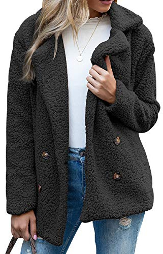 Teddy Cappotto Lungo Donna Cappotto Ecopelliccia Oversize Donne Giacca Pile Lunga Donna Invernale Giacche Invernali Cappotti Lunghi Inverno Cappotto Peloso Pelliccia Ecologica Femminile Taglie Forti