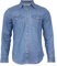 Hanger Lane Men's Long Sleeve Western Traditional Regular Fit Casual Flap Pocket Denim Shirt Top (Light Blue, M, m)
