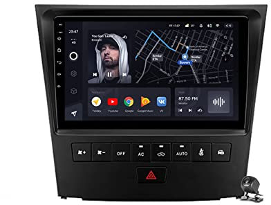 Buladala 9'' Full Touch Screen Android 10 Stereo MP5 Player per Lexus GS300 GS350 GS400 GS430 GS450h GS460 2004-2011, Supporto DSP BT 5.1/3D Driving Dynamics/Radio Internet/SWC/Carplay,Cc3: 4+64gb