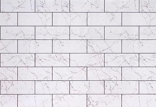 d-c-fix Wandbelag Ceramics - Wandtapete Fliesentapete Fliesenspiegel Tapete Design Renovierung Upcycling Wand Küche Bad Schlafzimmer Wohnzimmer Waschküche - Fliesenwand Splendid Marble 67,5 cm x 4 m