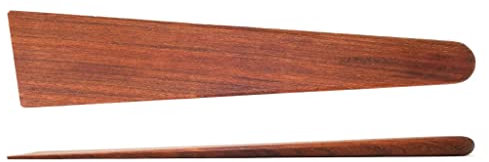 Earlywood 13 inch Handmade Wood Cooking Utensil for Kitchen, Multi-Purpose Wood Scraper and Egg Turner, Cast Iron Scraper and Wood Saute Spatula - Made in USA - Jatoba