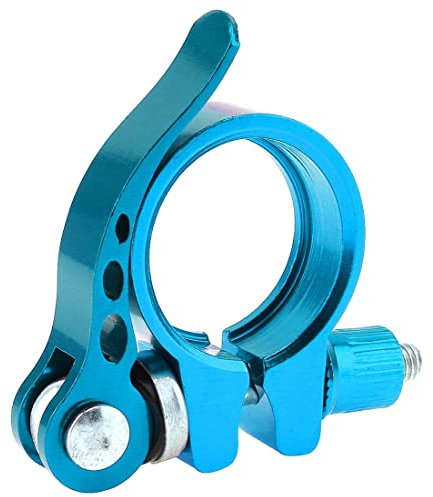 Bike Colliers de Selle pour Vélo - Antivol Selle Velo - Collier de Serrage de Tige de Selle de Vélo - Pince Selle Velo en Alliage d'Aluminium à Dégagement Rapide pour Vélo 31.8mm(bleu)